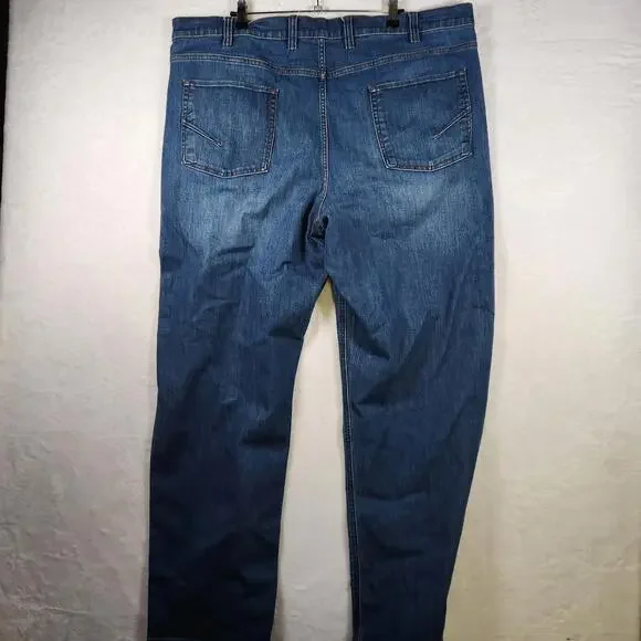 True Nation Relaxed Fit Jeans Mens 44x34 Blue Denim DXL Big & Tall Casual - Picture 6 of 9